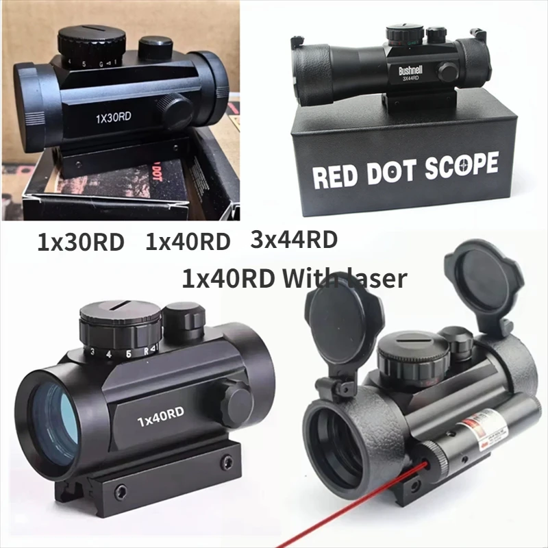 1X30mm Red Dot Sight Scope Tactical Riflescope Green Red Dot Collimator Reflex Sight Hunting Opticals For 11mm/20mm Rail Mount