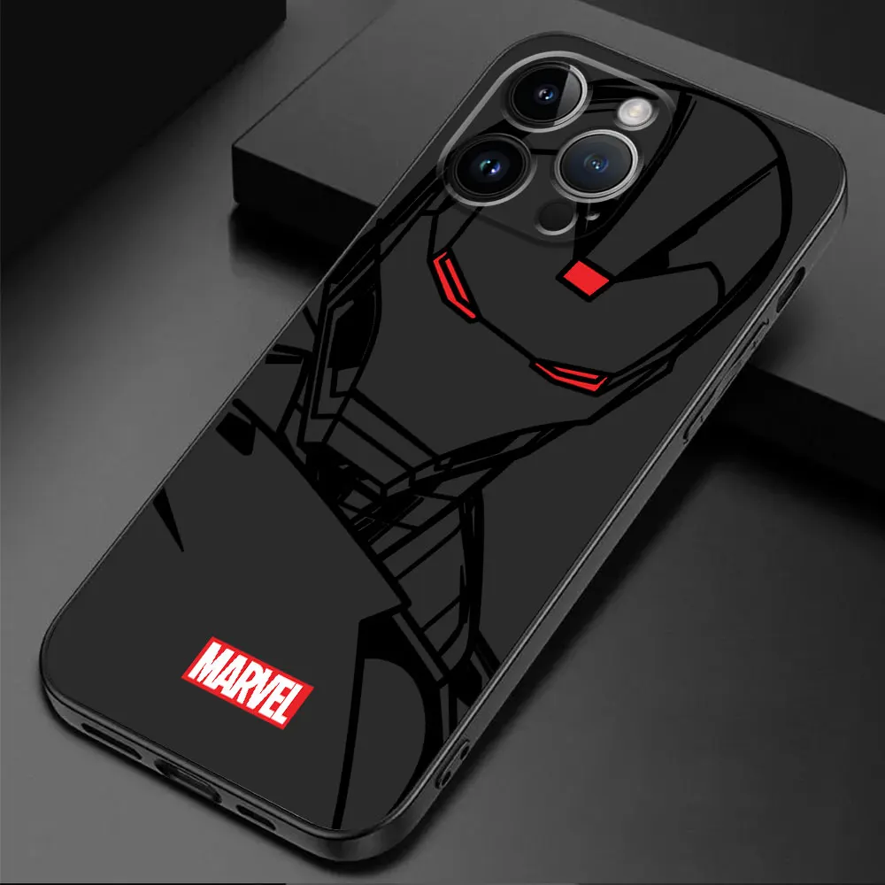 Etui Marvel Spiderman Ironman dla iPhone 14 Pro Max 13 Mini XR 7 8 Plus 11 Pro SE 15 Pro 12 XS Max Funda odporne na wstrząsy matowe etui