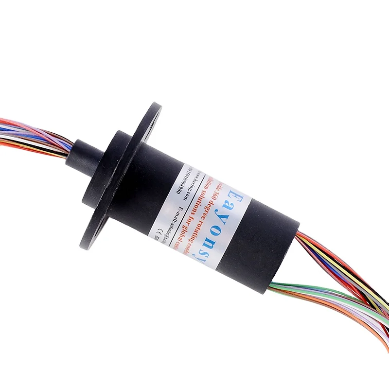 

Multi-Circuits Cap Mini Slip Ring with Flange 22mm diameter 36 wires max 240V current 2A Model HM022-36 Fast Rotating Speed