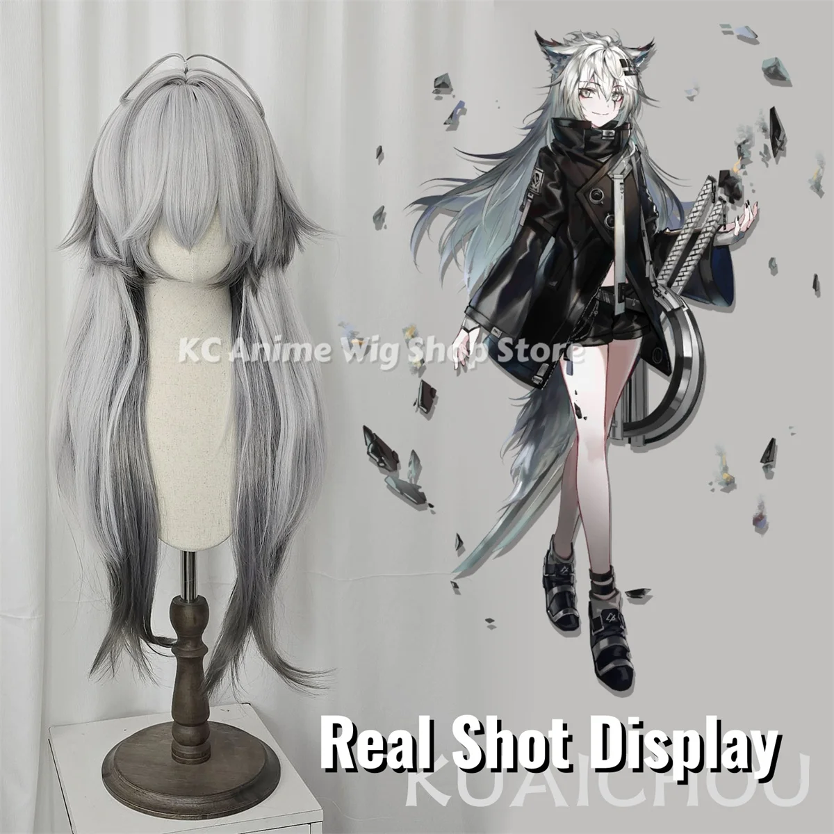 

Игра Arknights Lappland The Decadenza Косплей Парик Серый Белый Градиент Длинные Волосы Хэллоуин Вечеринка Женщины Девушки