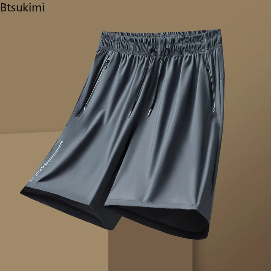 Plus Size 7XL Men's Summer Ice-feel Breathable Ice Silk Shorts Loose Casual Basketball Sport Short Pants Men Quick Drying Shorts