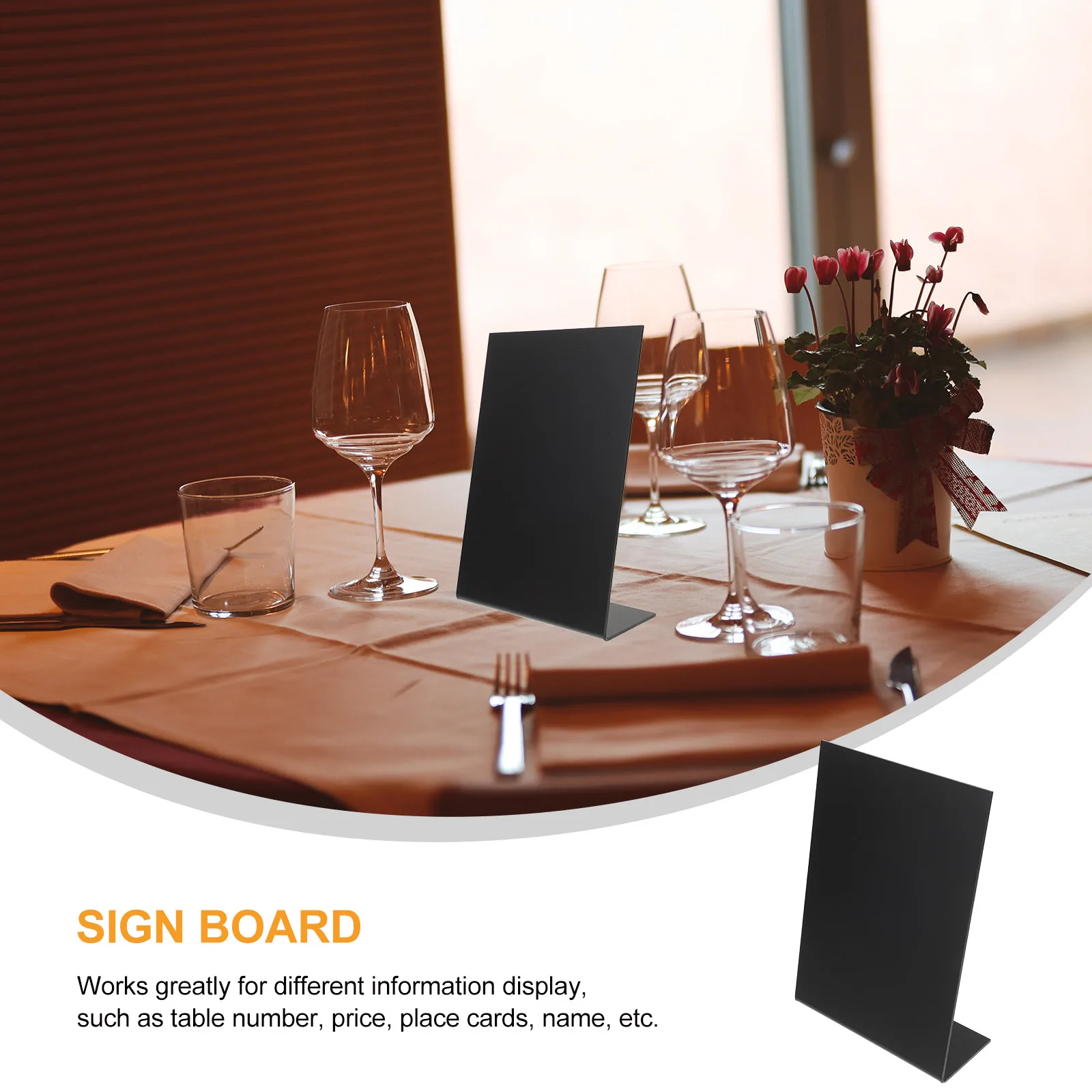 

Acrylic Chalkboard Sign Safe Round Edge Desktop Memo Board for Birthday Wedding Party Acrylic Sign Blank Chalkboard Erasable
