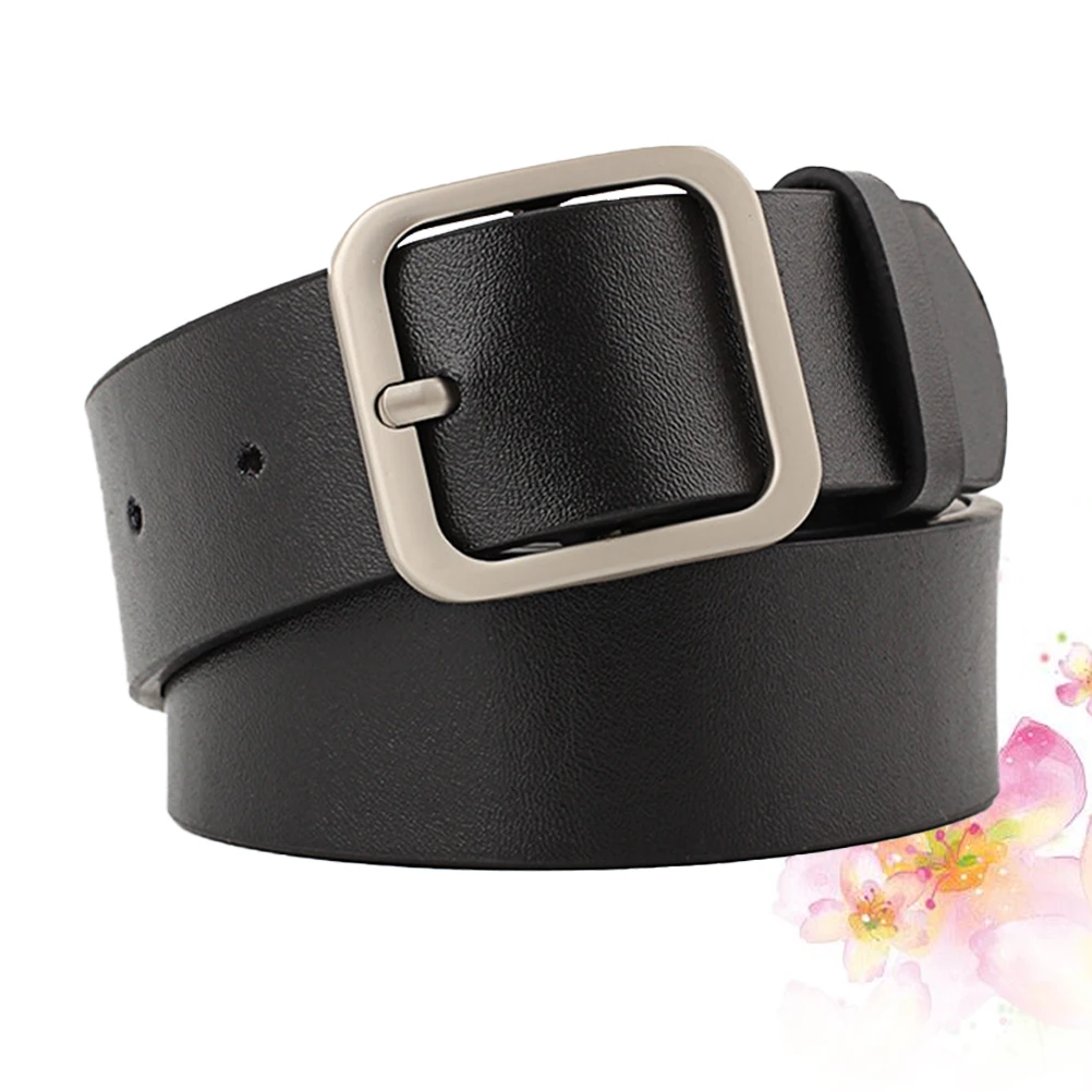 

Korean Version Square Buckle For Women Adjustable Thick Durable Casual Female Belt Stylish Waist Hip Belt Fashionable