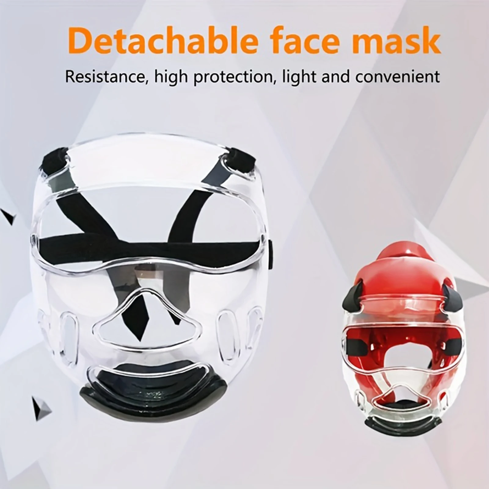 

Transparent Taekwondo Mask Face Shield Face Guard Thickening Mask for Martial Arts Karate