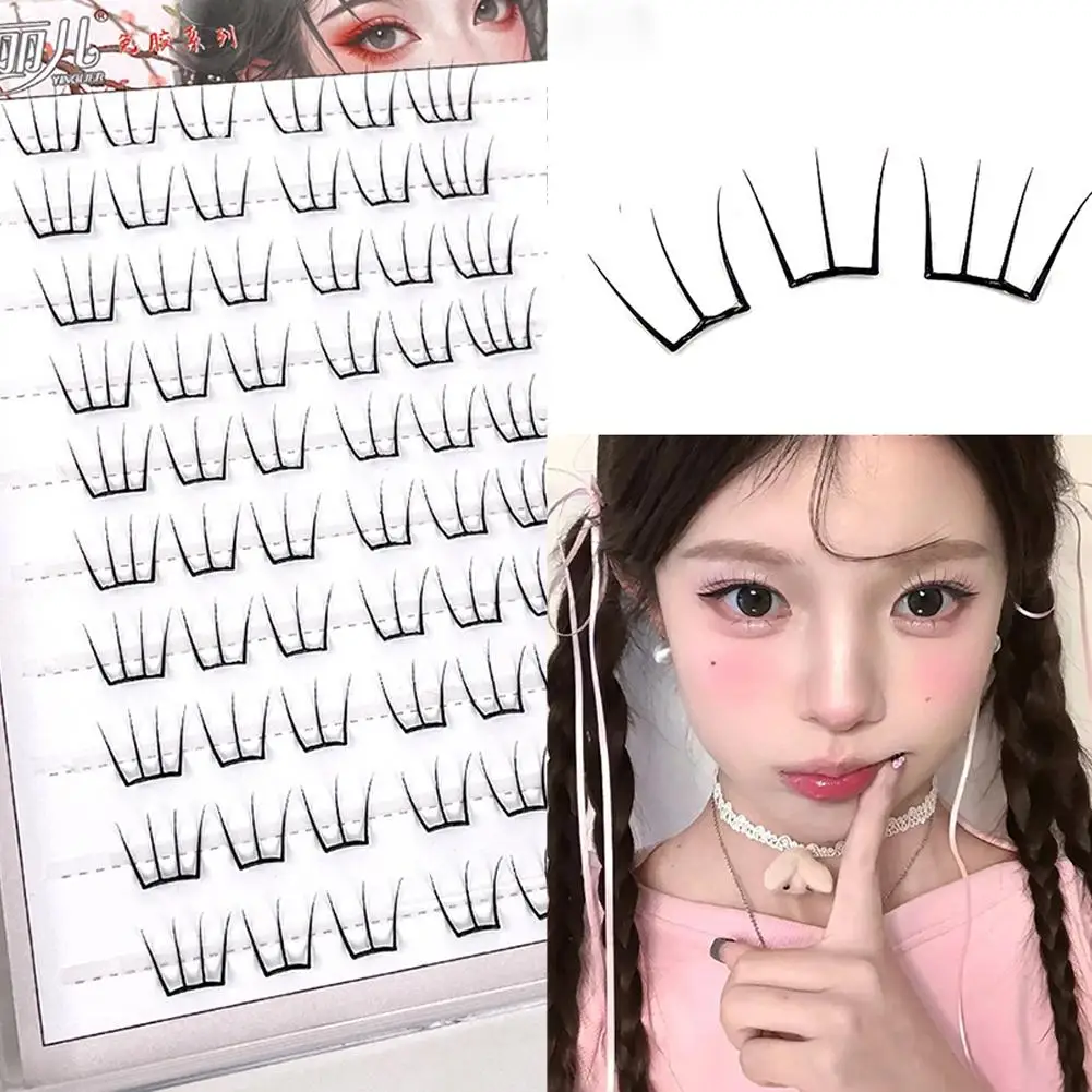 Korean Style Glue-free False Eyelashes Natural Fluffy Single Cluster Segmented Type Eyelashes Extension Women Makeup Tool