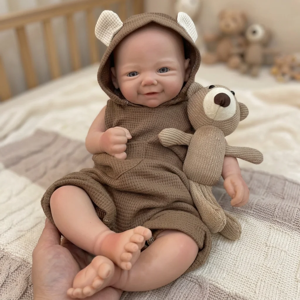 16 Inch Vivienne Full Body Silicone Reborn Doll Hand Painted Soft Touch Collectible Art Ornament Home Display Holiday Birthday Gift