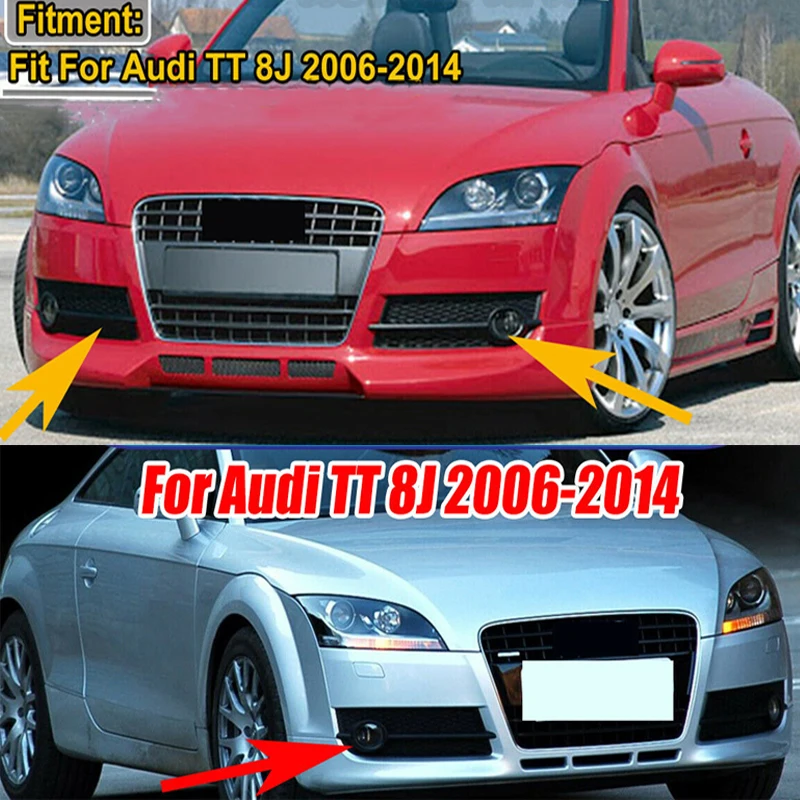 

Fog Light Grill grid Replace For 2006-2014 Audi TTS 8J Honeycomb Fog Light Mesh Front Bumper Fog Lamp Mesh Body Kit Chrome black