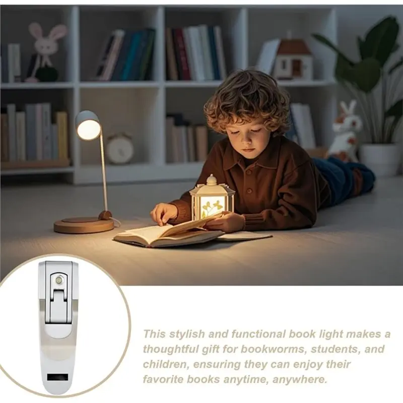 Clip-On Rechargeable Reading Light, 1 Set Of 2 Pcs Ultra Light Metal Clip Book Light, Ideal For Night Reading