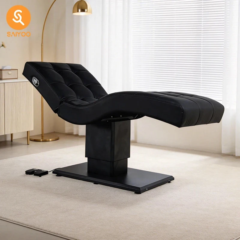 Massage Table & Bed,Beauty Salon Furniture,Adjustable Height S-Shape Lash Bed Ergonomic Esthetician Chair Spa Massage Table Tatt
