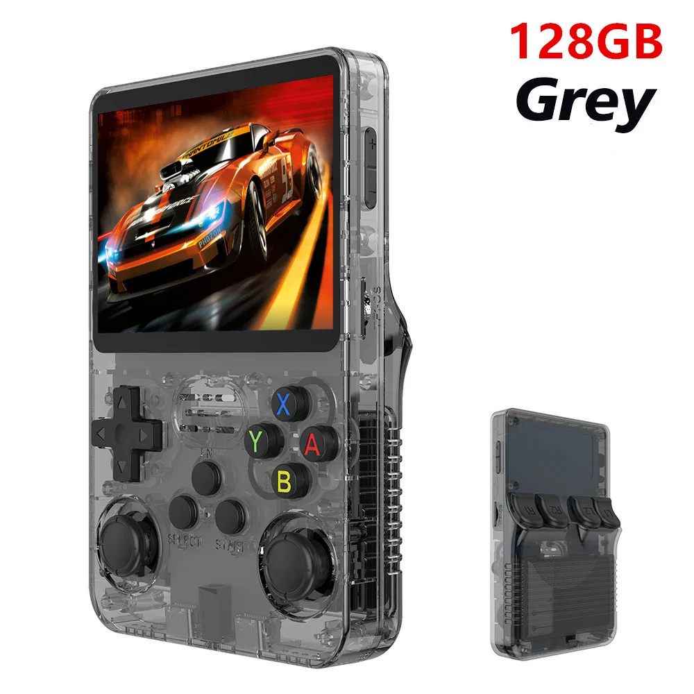 Retro R36S Handheld Video Game Console 3,5 Inch IPS Scherm 128GB Voorgeladen Games Draagbare Pocket Speler Linux Systeem - afbeelding 1