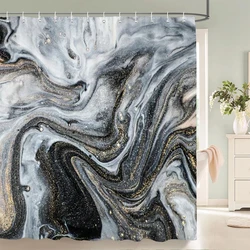 Colorful Abstract 3d Printed Fabric Shower Curtains Home Decor Multi-size Waterproof Bathtub Curtains for Bathroom With Hooks