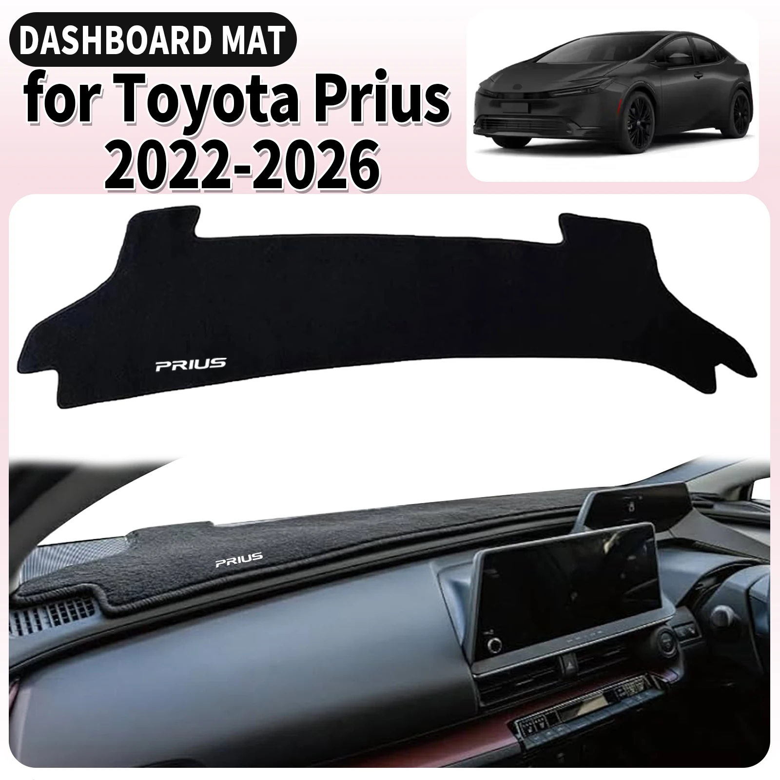 

fit for Toyota Prius 2022 2023 2024 2025 XW60 Car Dashmat Dashboard Cover Pad Accessories DashMat Sunshade Protective Carpet