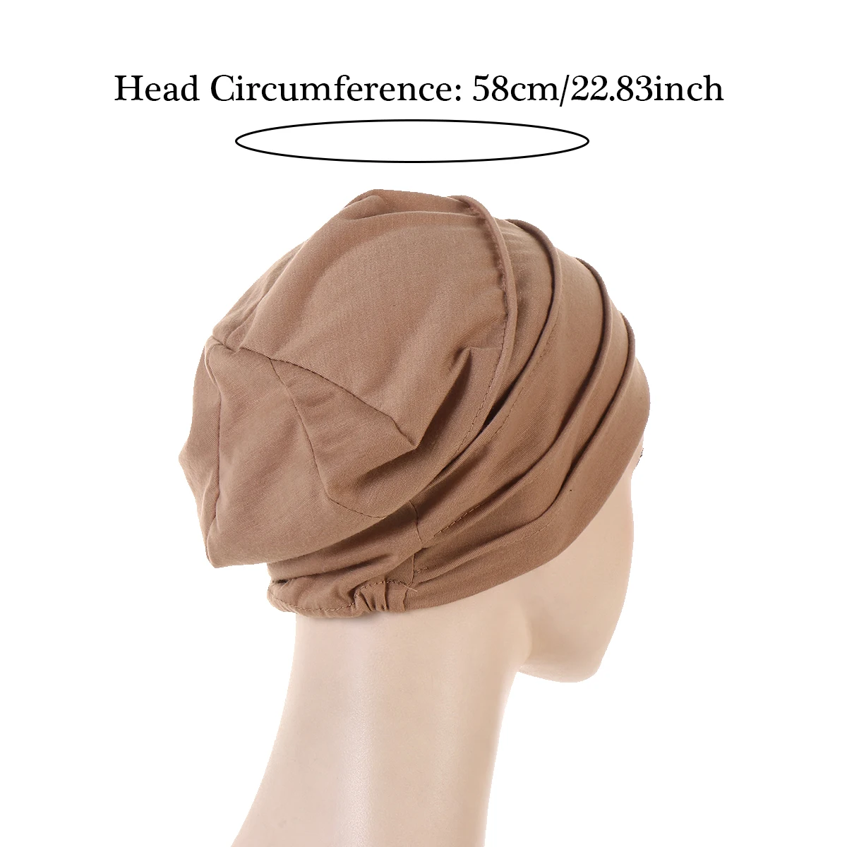 New Muslim Crinkle Turban Cap Solid Color Women Hijabs Islamic Chemo Cap Head Scarf Ladies Head Wrap Cover Hijab Scarf