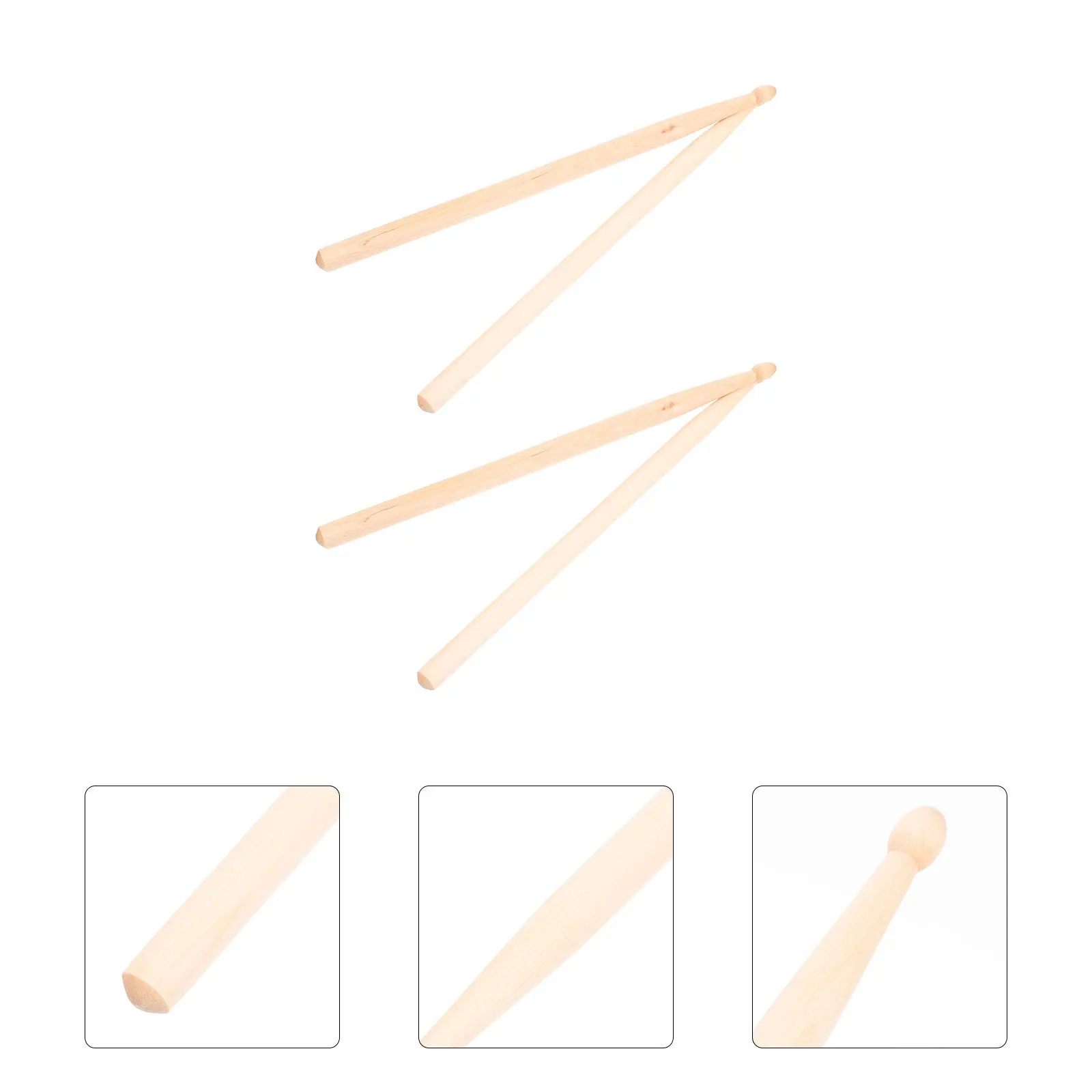 

4pcs Children'S Drum Sticks Maple Wooden Universal Percussion Instrument Stick For Kids Adults Durable Stage