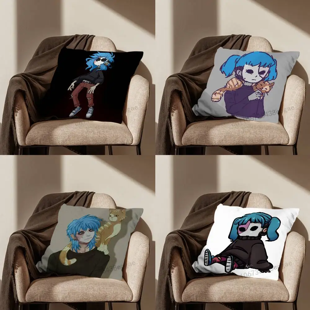

Cartoon S-Sally F-Face Throw Pillow Case For 45*45cm,55*55cm,30*30cm,Car Pillowcase Home Bedchamber Decor Gift