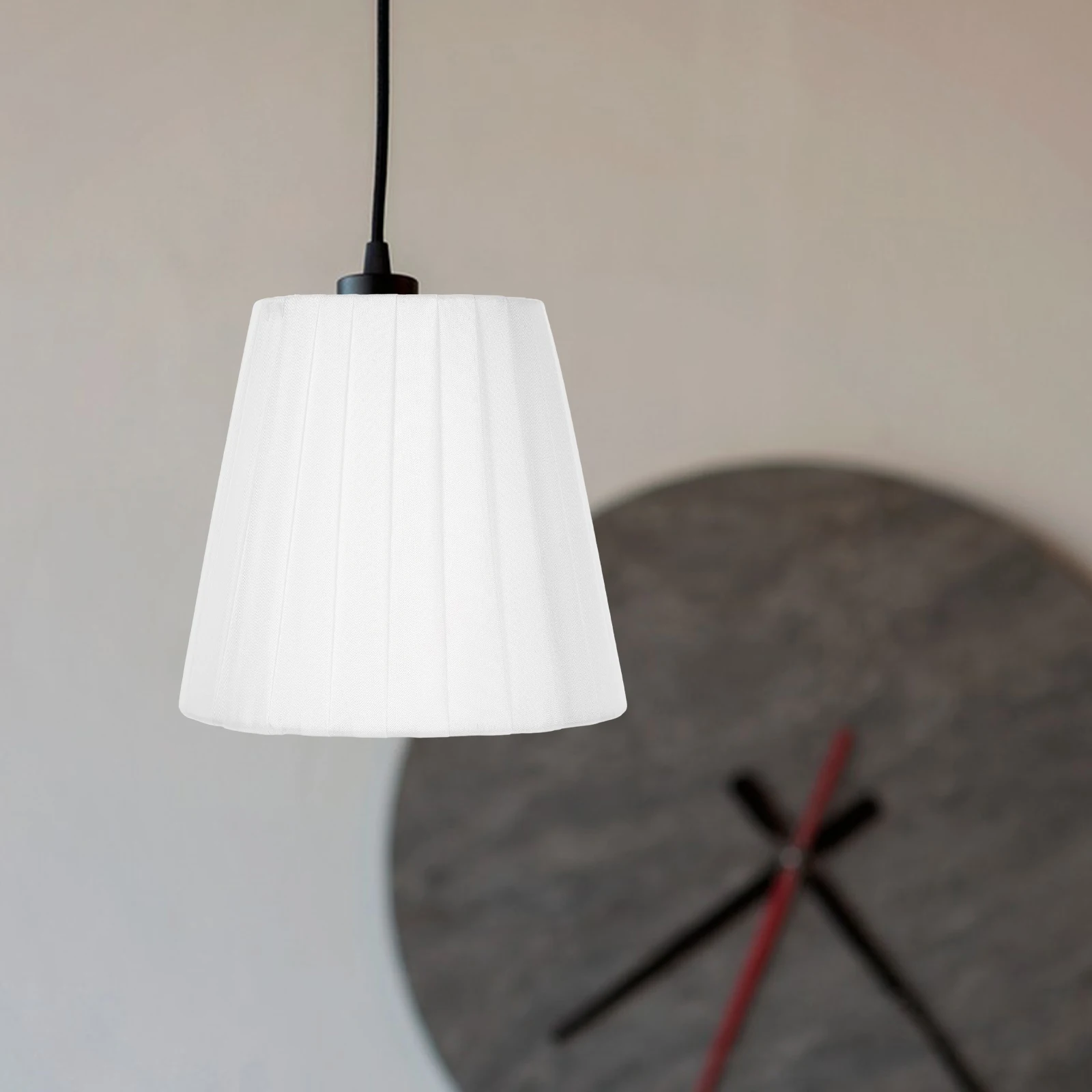

Fabric Lampshade 90x140x130 White Desk Lamp Cover Handmade Pleated Lampshades E27 Clip Replacement Table Floor Accessories