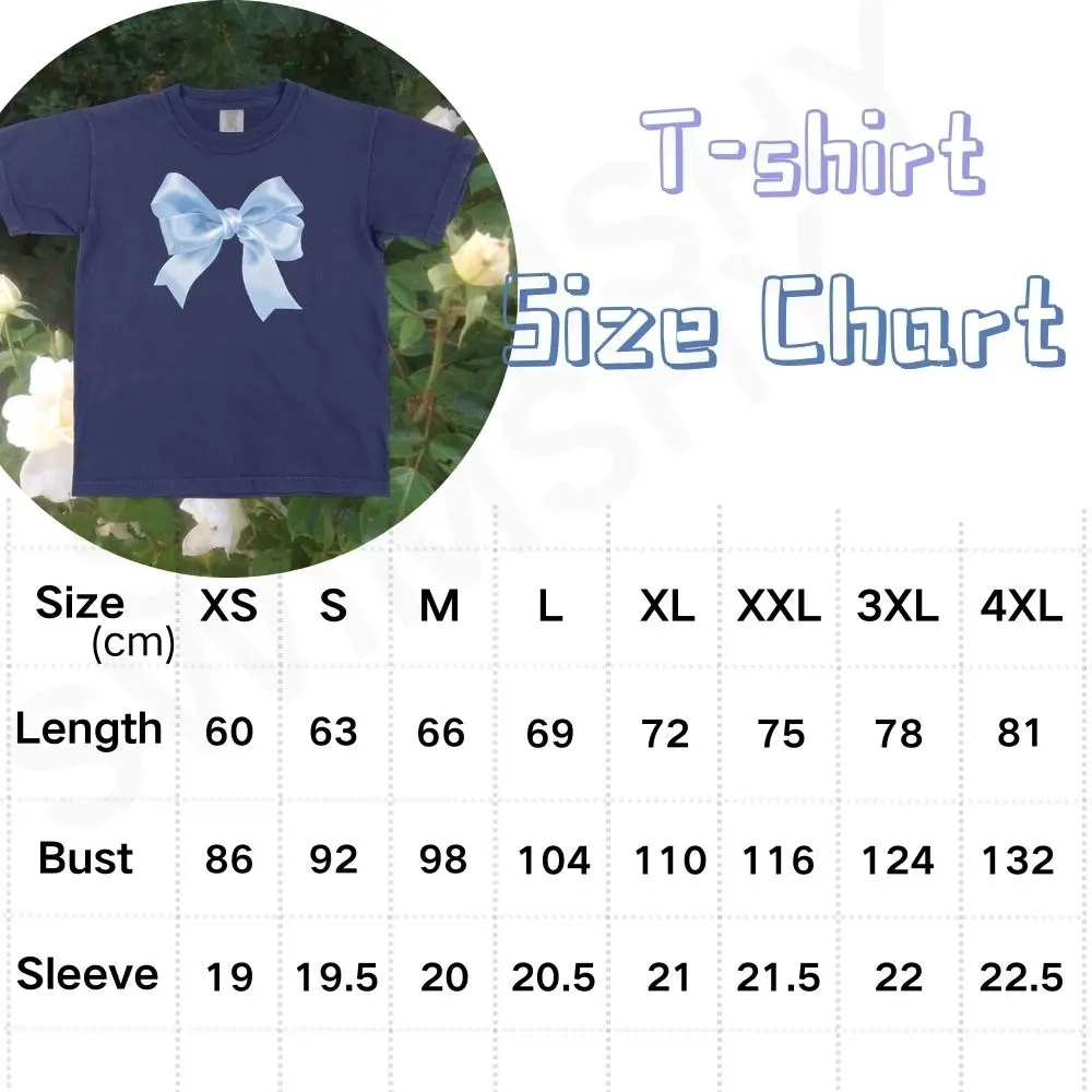 Blue Ribbon Bow Tee Coquette Aesthetic T-shirt Pink Gifts for Her Dolly Cute Trendy Pinterest T Shirt 2024 Comfort Color Tops