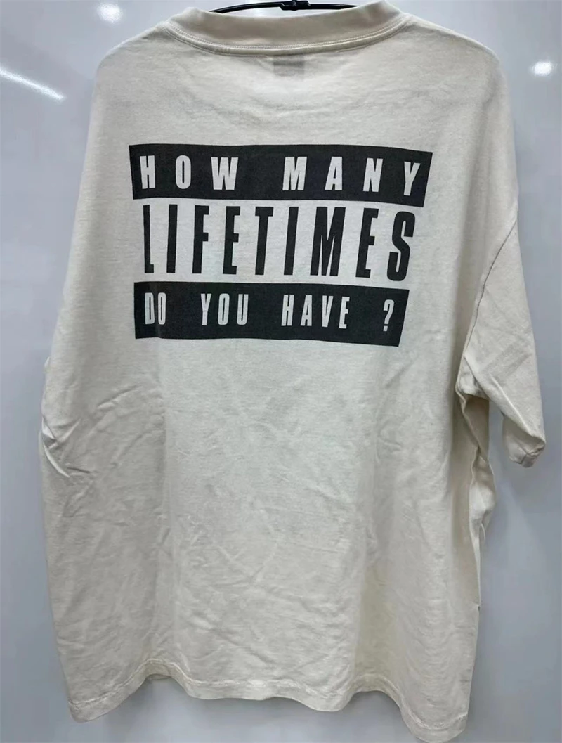 Retro Tops Japanese Summer New Letter Print Design Short sleeved High Street Fashion Casual Loose VintageT Shirt Oversize Street