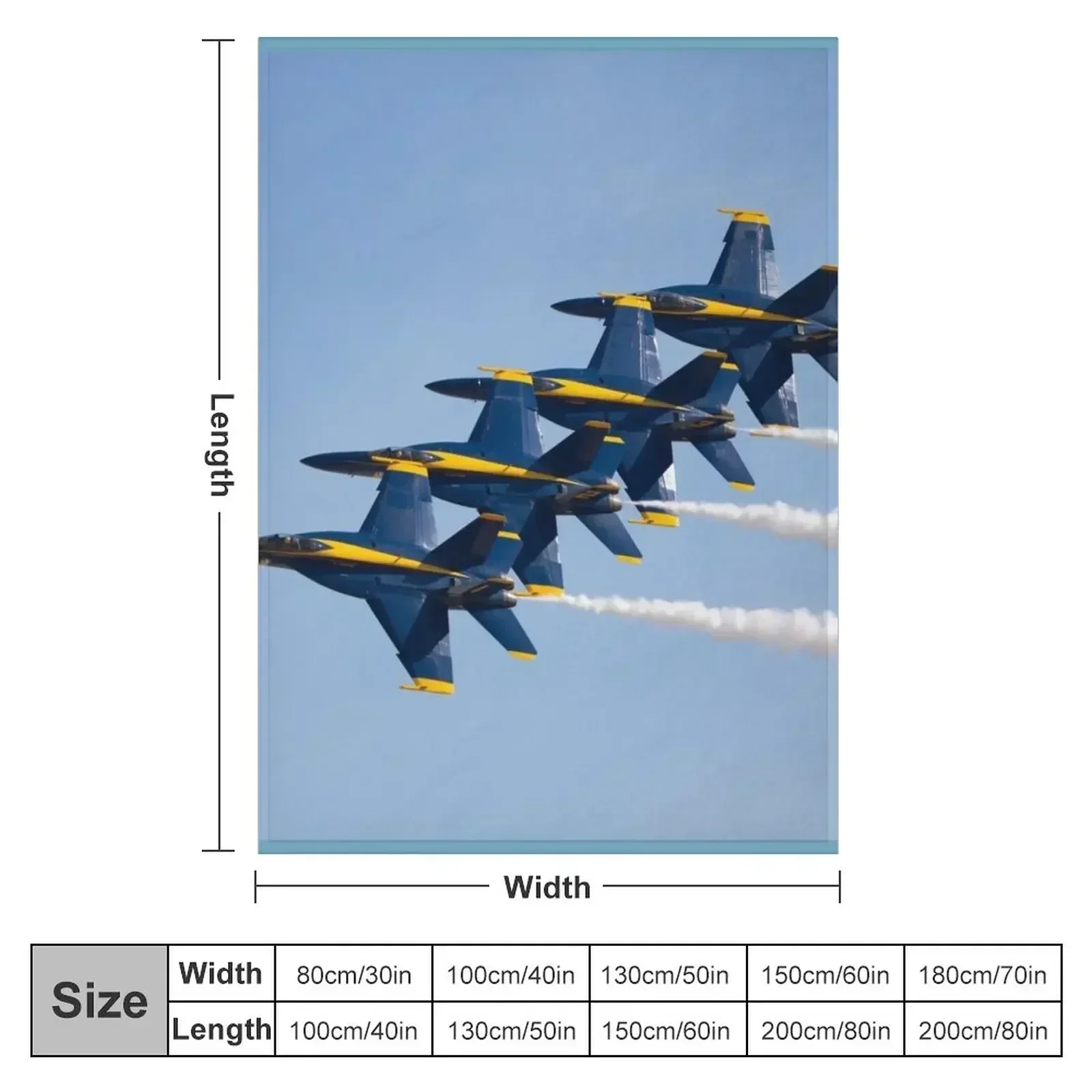 Blue Angels Formation Throw Blanket couch cozy soft plush fuzzy picnic outdoor blanket
