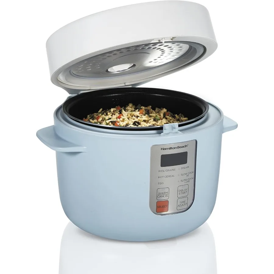 Olla arrocera y vaporizador de alimentos programable digital con capacidad de 12 tazas para arroz cocido de 6 tazas crudo con cocción lenta y Har