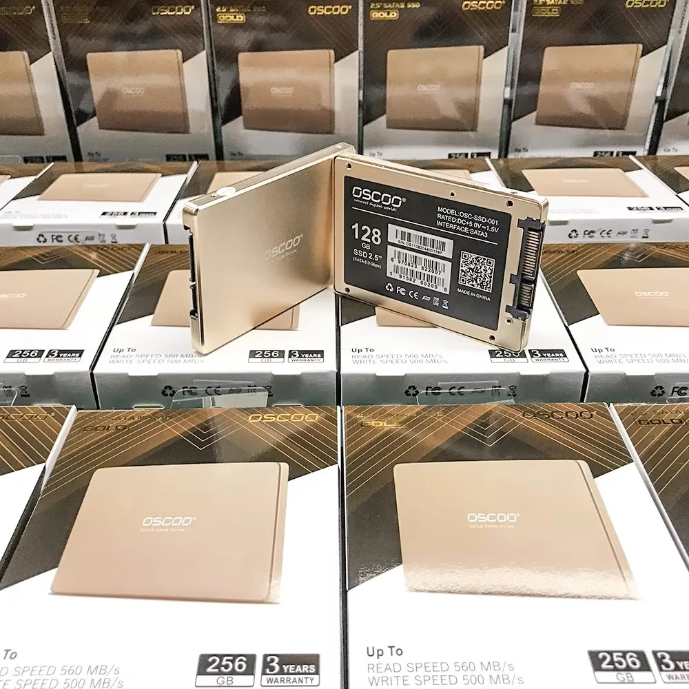 OSCOO SATA3 SSD ไดรฟ์ HDD 2.5 ฮาร์ดดิสก์ SSD 128GB 512GB Hard Disk Disc 2.5 "ไดรฟ์ Solid State ภายในสําหรับเดสก์ท็อปพีซีแล็ปท็อป