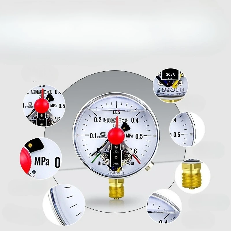 

Противоударный электрический контакт, манометр магнитного сейсмического масла, регулятор давления водяного насоса, манометр