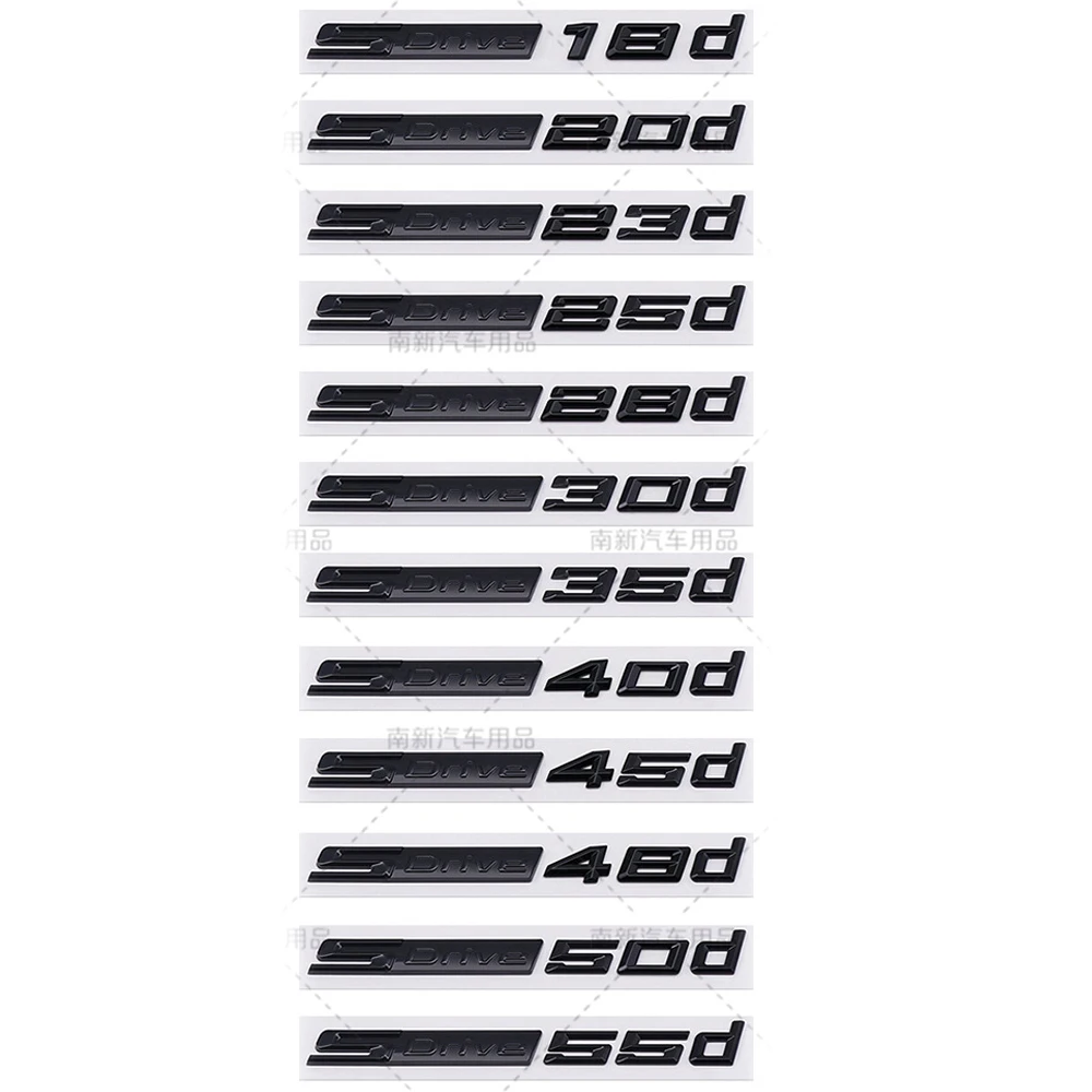 3D SDrive 30d 50d 35d 18d 20d 23d 25d 40d 45d Logo Letter Car Rear Trunk Badge Emblem Decal Sticker For BMW X1 X2 X3 X4 X5 X6 X7