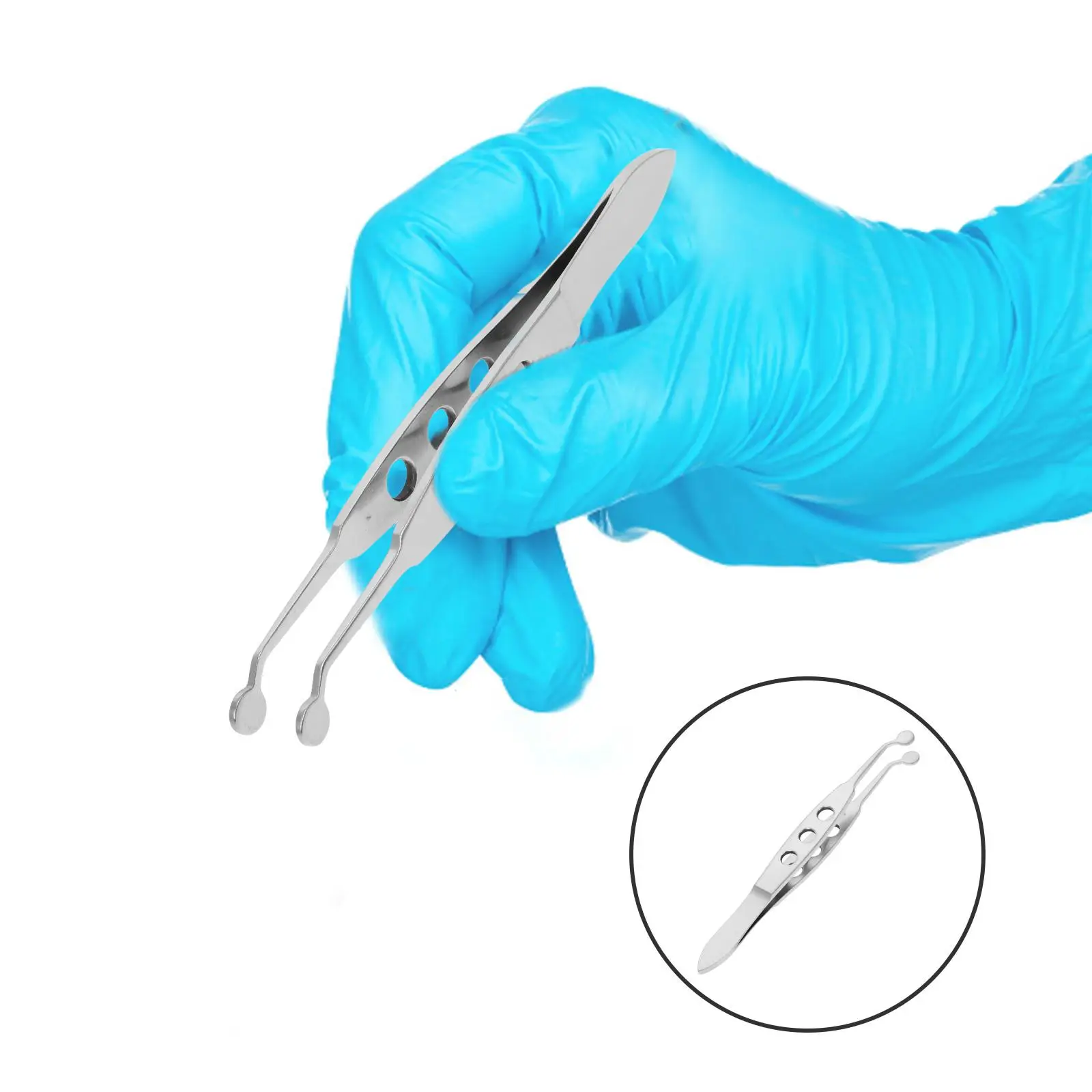 Meibomian Gland Massage Tweezers Expressor Tools Clip Eyelid Lash Stainless Steel Forceps