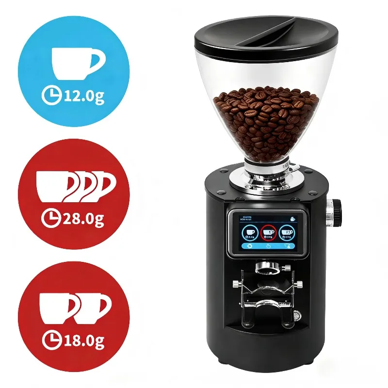 Airo Commercial Coffee Grinder With Scale 90mm Titanium Burr Factory Supply Touch Screen Electric Quantitative Coffee Bean