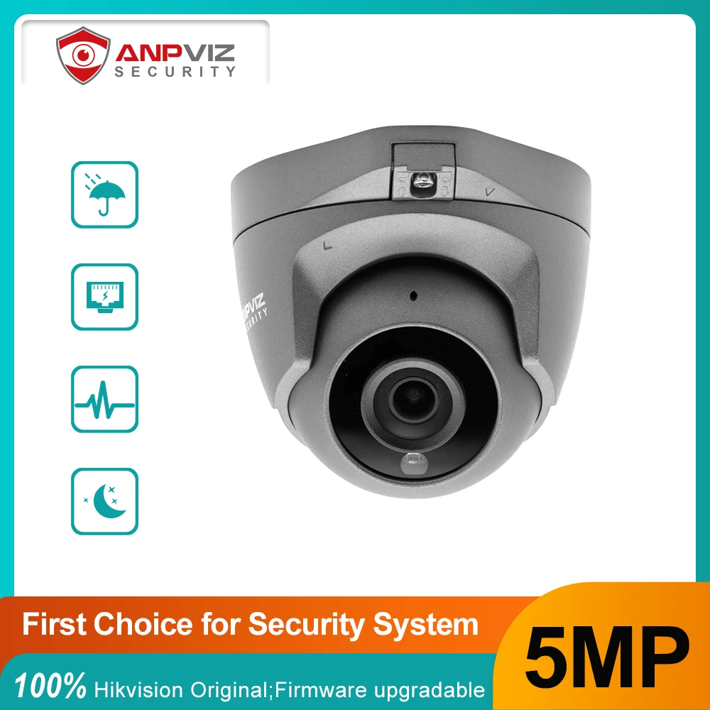 Anpviz 5MP Torentje Poe Ip Camera Met Audio Home/Outdoor Beveiliging Surveillance Cam H.265 Ir 30M Audio ingebouwde Microfoon