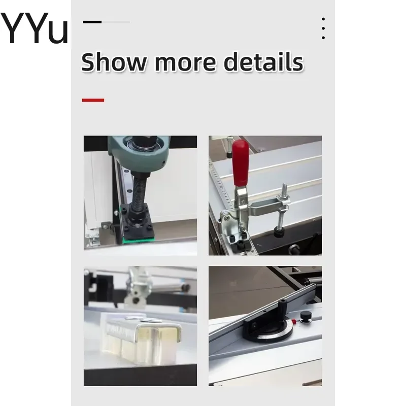for Woodworking 45 90 Degree Double Saw Blade Cutting Machine Precision Sliding Table for Melamine MDF Plywood