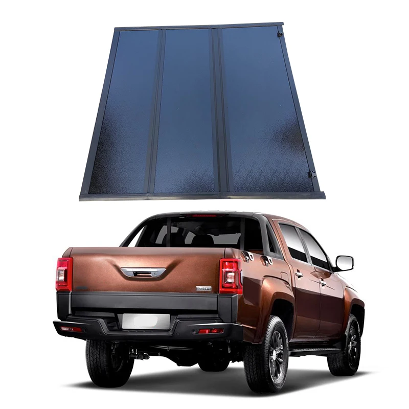 High Quality Pickup Truck Hard Tri-Fold Embedded Cover Car Accessories Aluminum Tonneau  For Toyotas Tundra 6.2ft