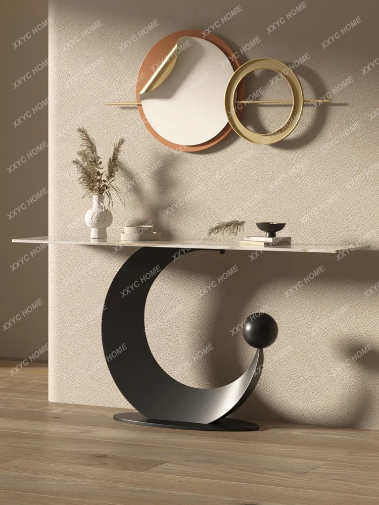 

Консольные столы, настенный входной шкаф для дома, узкий длинный узкий стол, минималистичный креативный декоративный коридор, вид сбоку