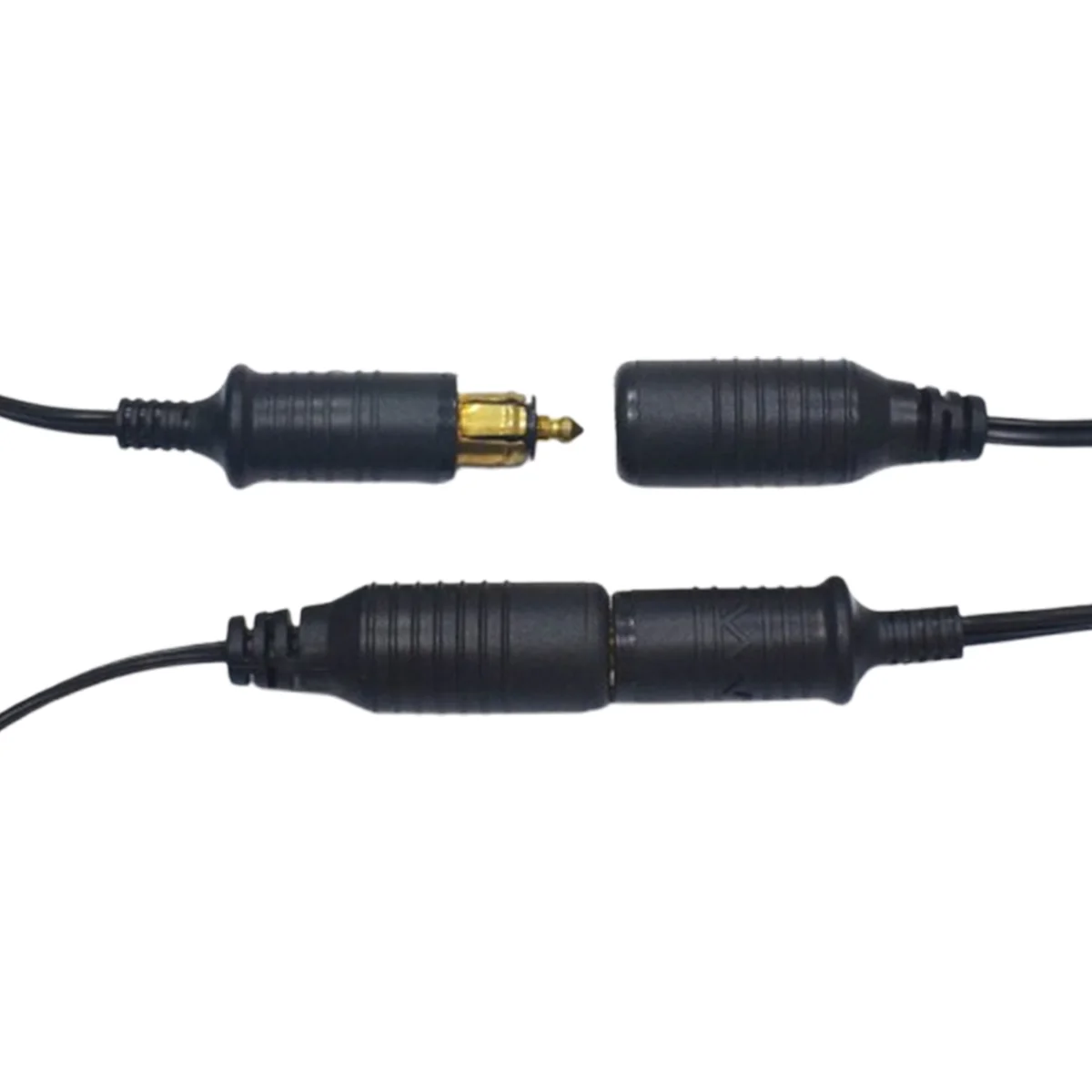 50cm 10A 18AWG European Hella Din Cigarette Lighter Male to Female Extension Cable 12V 24V Motorcycle Charger Outlet  Adapter