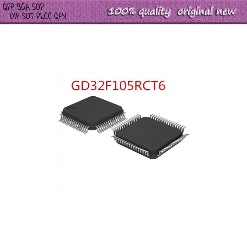 NEW    2PCS/LOT   GD32F105RCT6    GD32F105 GD32F105R GD32F105RC   LQFP-64