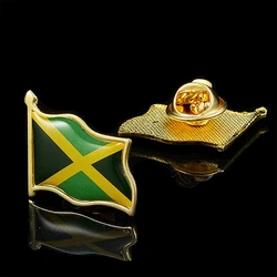 Jamaica Flag Patriotic Safety Pins Brooches for Unisex Suit Clothes Bagpack Hat Scarf Badge Pin Access