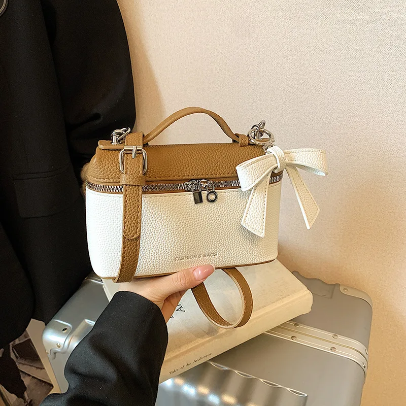 

Trendy Bowknot Color Crossbody Box Bag for Women - 2025 Summer Fashion Minimalist Handheld Shoulder Bag