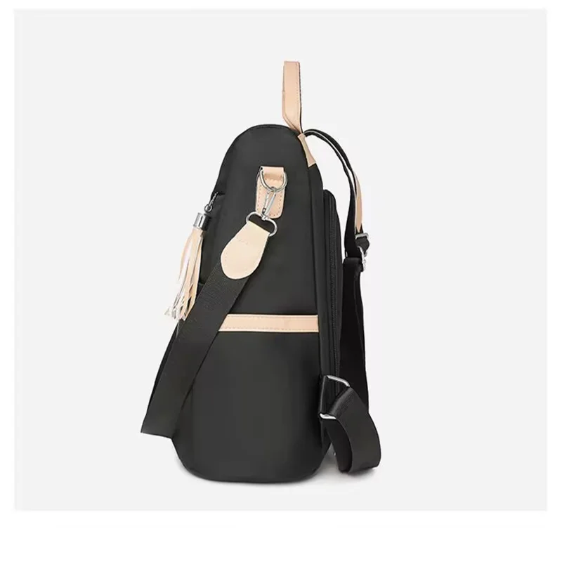 Damenrucksack, großes Fassungsvermögen, verstellbare Schultergurte, Reißverschluss, lässiger Universitätsstil, Schulrucksack