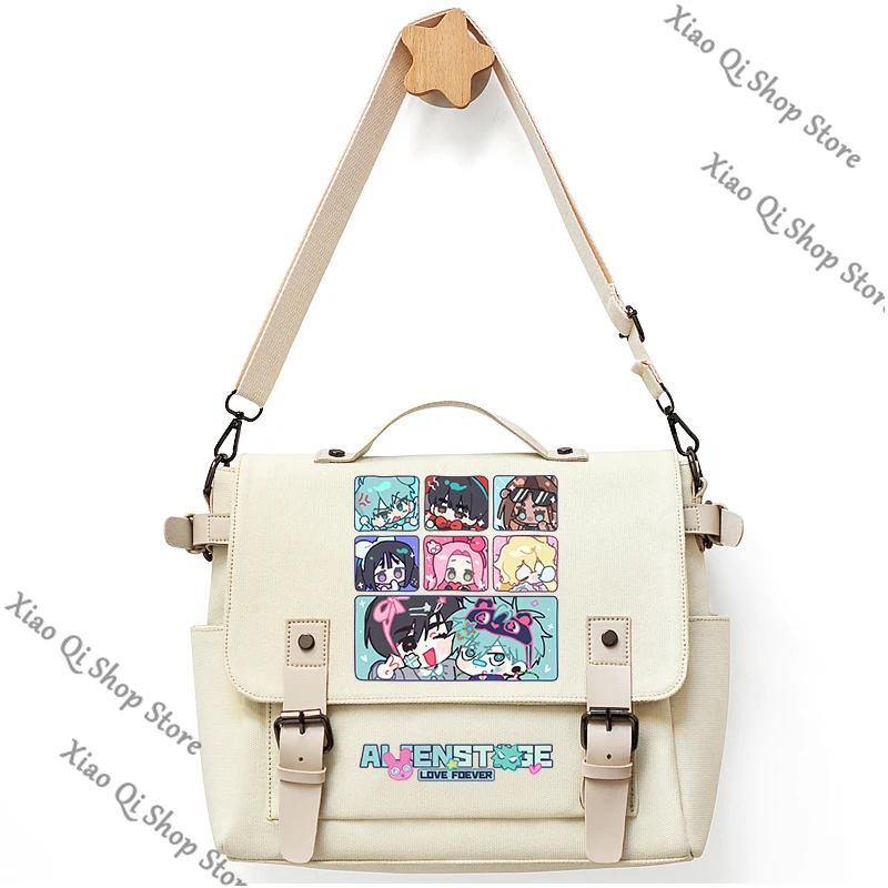 

Холщовая сумка-мессенджер Alien Stage в стиле аниме Ambitus с квадратным элементом, сумка на одно плечо, ивати, подарок на день рождения высокого уровня внешнего вида