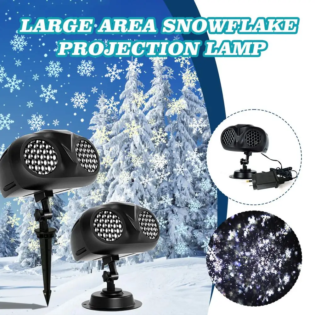 Christmas Snow Projector LED Mobile Snow Projection Outdoor Light And Light Gift Landscape Indoor Snowflake Holiday Winter N4V9