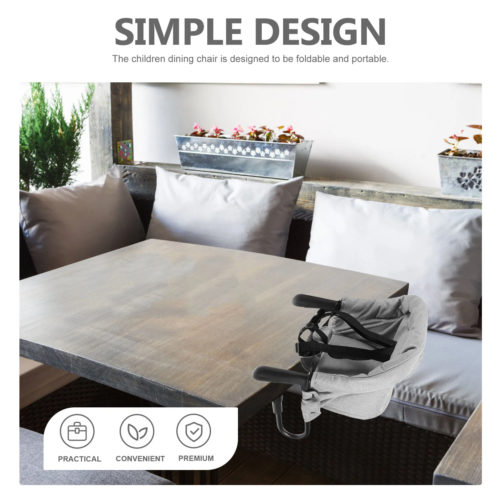 

s Portable Baby High Foldable Toddler Feeding Seat Clip On Dining Chair for Kids Lightweight Infant Furniture Easy Fold