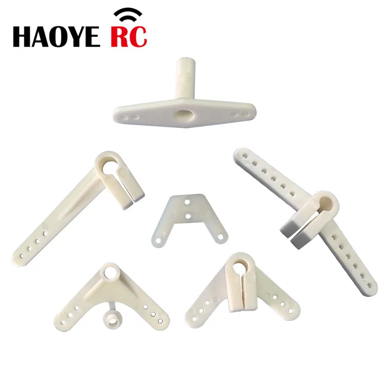 

Haoye 10 Pcs Nylon Control Arms Horns Without Screws For RC Airplanes Parts Electric Foam Model Plane Replacement Accessories