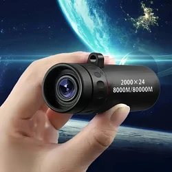 2000x24 Monocular Telescope Mini Portable HD Low Light  Binocular Waterproof Outdoor Camping Climbing Birdwatching Telescopes