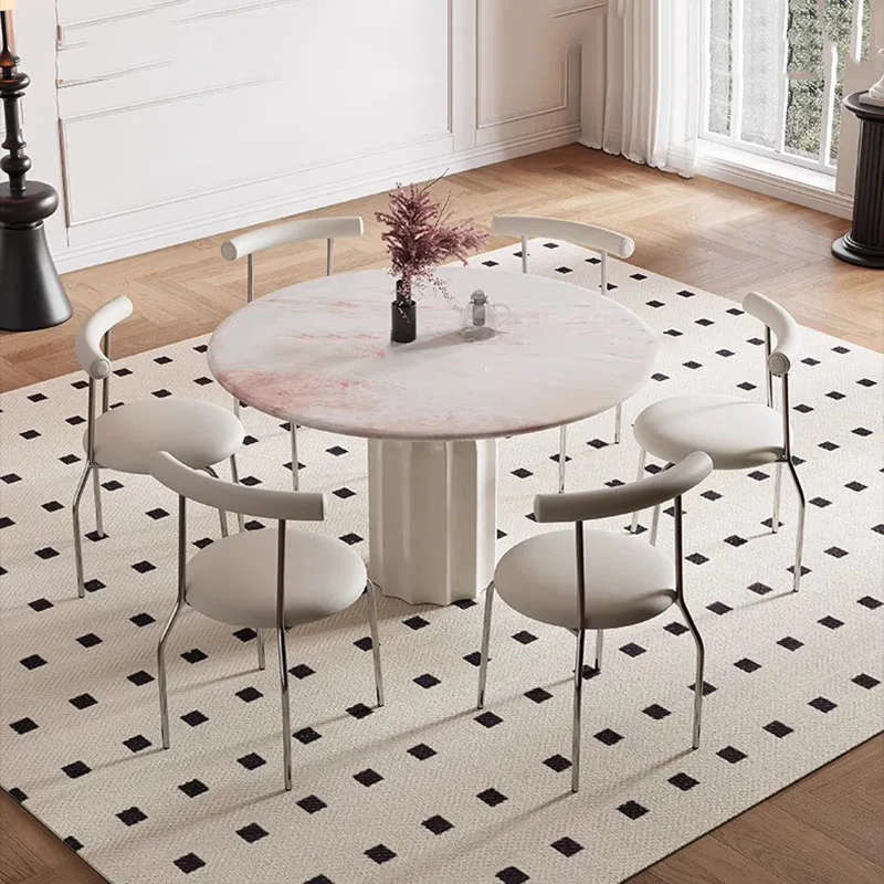 

Modern Round Dining Table Restaurant Conference Living Room Chairs Dining Table Hallway Wall Mesas De Comedor Kitchen Furniture