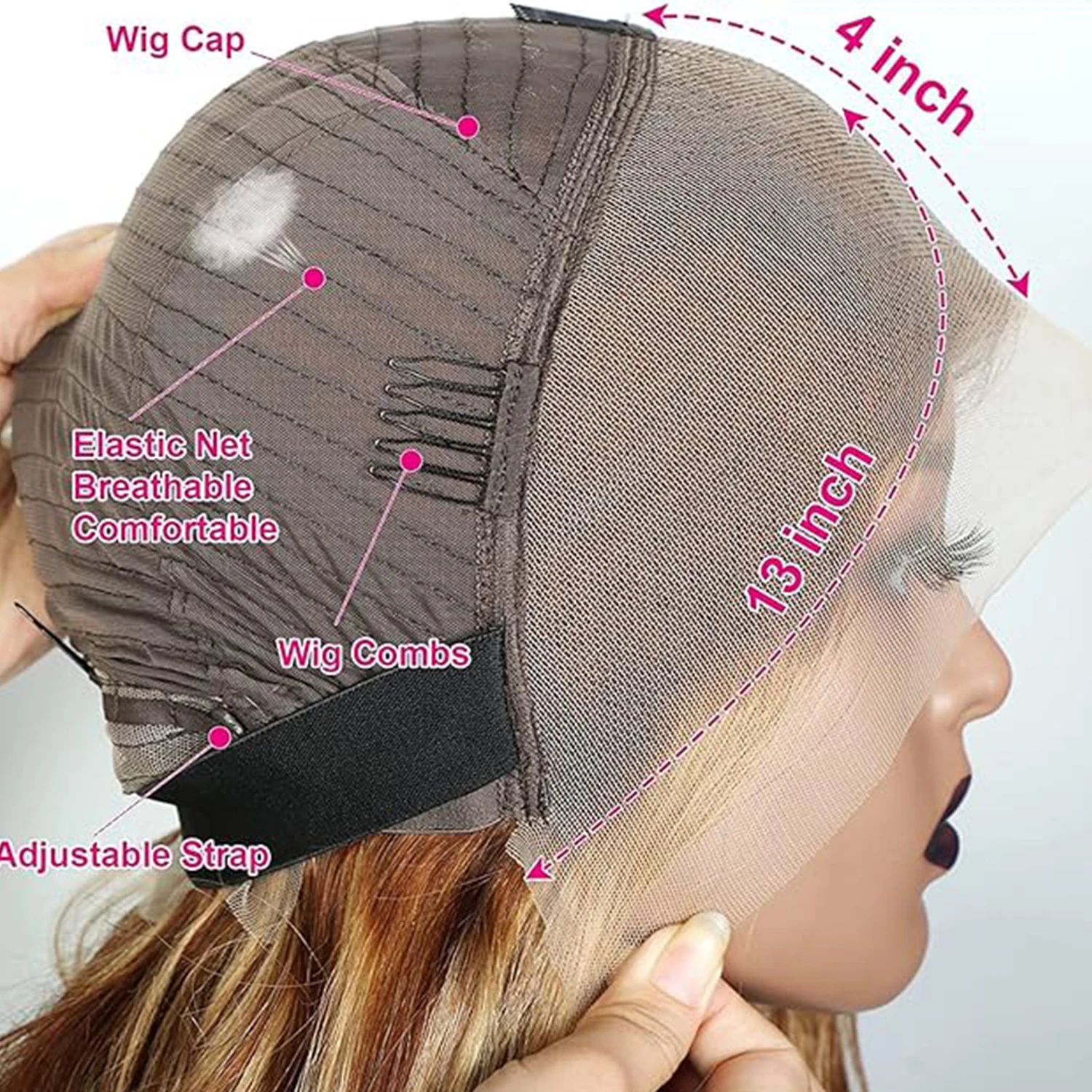 4/27 تسليط الضوء على شعر طبيعي مفرود باروكة 13x4 الدانتيل الشفاف الجبهة الباروكات شعر الإنسان 180 الكثافة خصلات الشعر المستعار الحقيقي للنساء الطبيعي