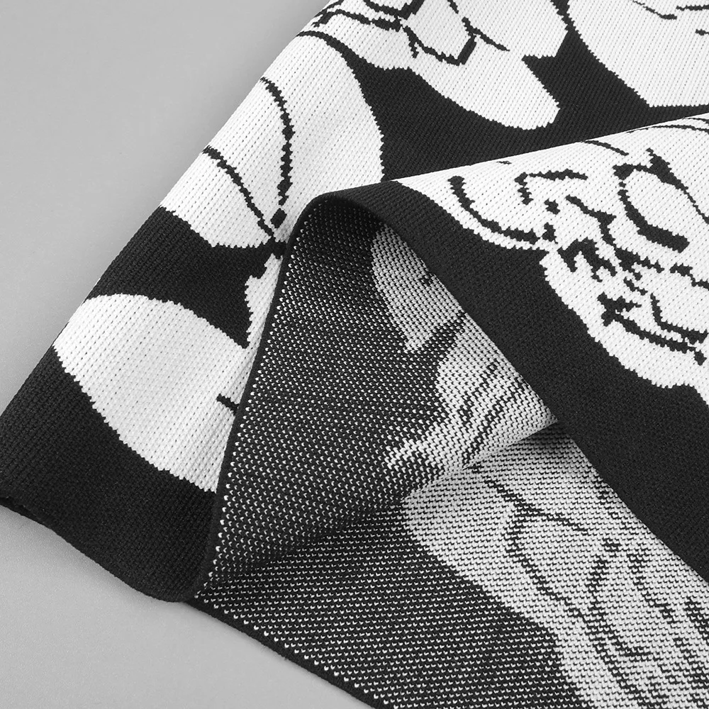 2025 ใหม่มาถึงผู้หญิงแขนยาว Jacquard สาน 2 ชิ้นชุดคนดังสีแดงพรมชุดวันเกิด Bodycon BANDAGE ผู้หญิงชุด