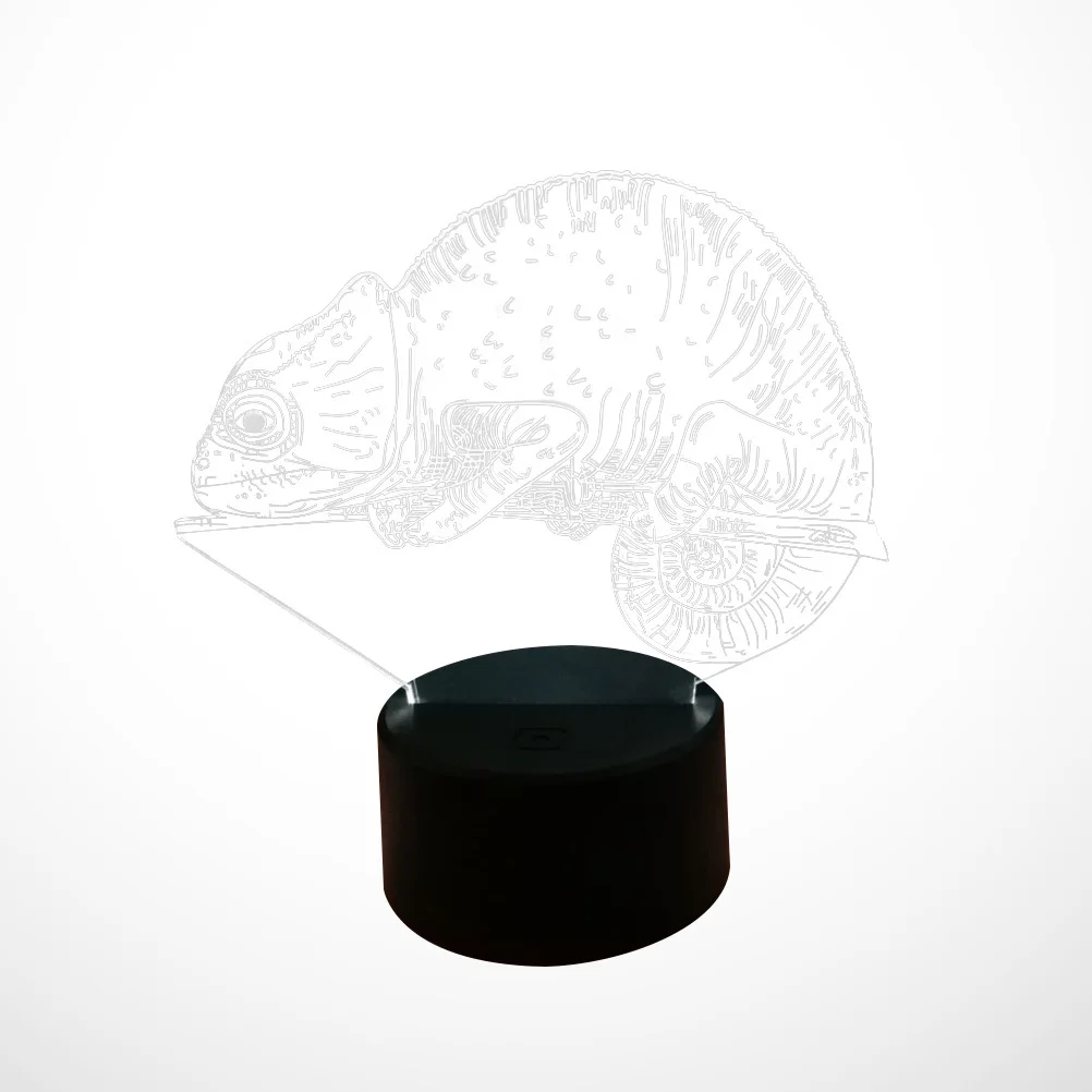 3D ضوء الليل LED 7 ألوان قاعدة سوداء اللمس التبديل مصباح للزينة غرفة نوم حزب مهرجان الزفاف ضوء الليل الصغيرة #3