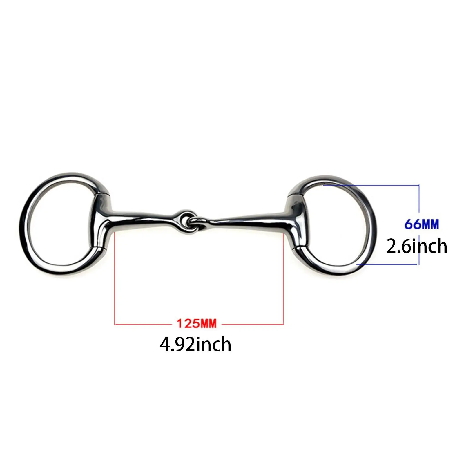 Horse Snaffle Horse Mouth Bit avec anneaux, Horse Tack Training Bit, ChFuk