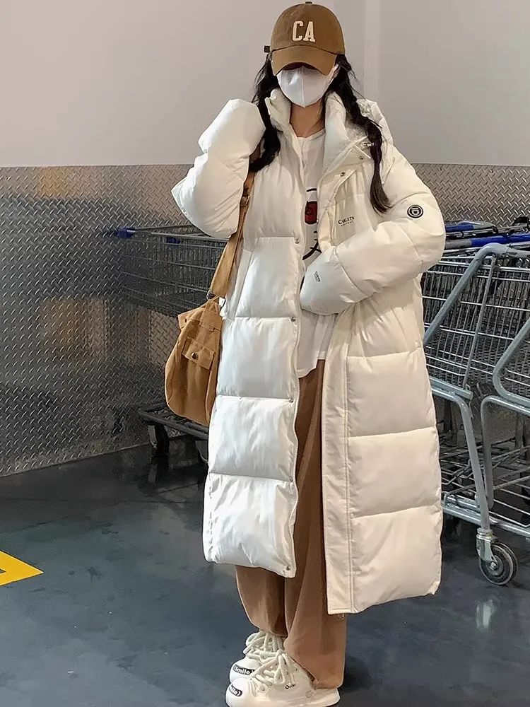 REDDACHiC Vrouwen Midi Lange Capuchon Donsjack Casual Solid Dikke Warme Winter Puffer Jas Vrouwelijke Parka Korea Dongdaemun Bovenkleding