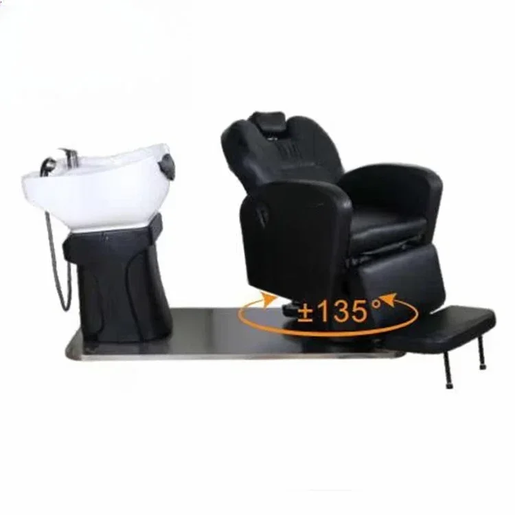 HOT SALES Hair Salon Shampoo Haircut Bench Press Shampoo Electric 2 Large Electric Rotating Function Large Washbasin